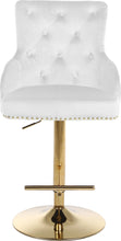 Load image into Gallery viewer, Claude White Velvet Adjustable Stool