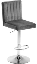 Load image into Gallery viewer, Joel Grey Velvet Adjustable Stool