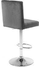 Load image into Gallery viewer, Joel Grey Velvet Adjustable Stool