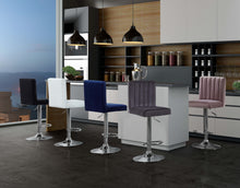Load image into Gallery viewer, Joel Black Velvet Adjustable Stool