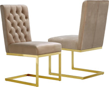 Load image into Gallery viewer, Cameron Beige Velvet Dining Chair