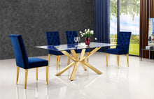 Load image into Gallery viewer, Capri Navy Velvet Dining Chair