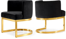 Load image into Gallery viewer, Gianna Black Velvet Dining Chair