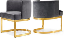 Load image into Gallery viewer, Gianna Grey Velvet Dining Chair