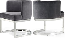 Load image into Gallery viewer, Gianna Grey Velvet Dining Chair