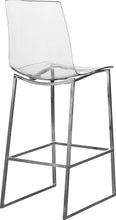 Load image into Gallery viewer, Lumen Chrome Metal/Lucite Polycarbonate Stool