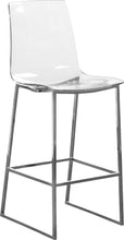 Load image into Gallery viewer, Lumen Chrome Metal/Lucite Polycarbonate Stool