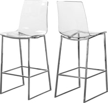 Load image into Gallery viewer, Lumen Chrome Metal/Lucite Polycarbonate Stool