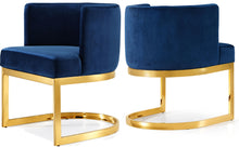 Load image into Gallery viewer, Gianna Navy Velvet Dining Chair