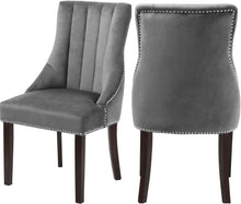 Load image into Gallery viewer, Oxford Grey Velvet Dining Chair