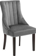 Load image into Gallery viewer, Oxford Grey Velvet Dining Chair