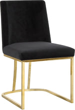 Load image into Gallery viewer, Heidi Black Velvet Dining Chair