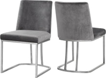 Load image into Gallery viewer, Heidi Grey Velvet Dining Chair