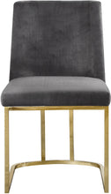 Load image into Gallery viewer, Heidi Grey Velvet Dining Chair