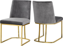 Load image into Gallery viewer, Heidi Grey Velvet Dining Chair