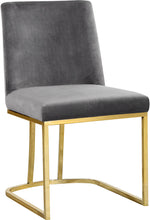 Load image into Gallery viewer, Heidi Grey Velvet Dining Chair