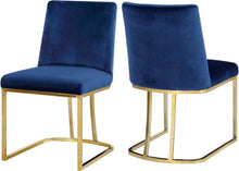 Load image into Gallery viewer, Heidi Navy Velvet Dining Chair