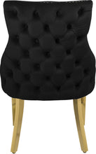 Load image into Gallery viewer, Tuft Black Velvet Dining Chair