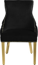 Load image into Gallery viewer, Tuft Black Velvet Dining Chair