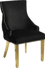 Load image into Gallery viewer, Tuft Black Velvet Dining Chair