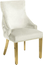 Load image into Gallery viewer, Tuft Cream Velvet Dining Chair