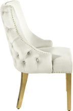 Load image into Gallery viewer, Tuft Cream Velvet Dining Chair