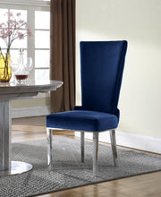 Load image into Gallery viewer, Serafina Navy Velvet Dining Chair
