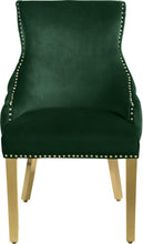 Load image into Gallery viewer, Tuft Green Velvet Dining Chair