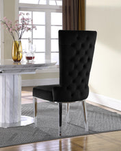 Load image into Gallery viewer, Serafina Black Velvet Dining Chair