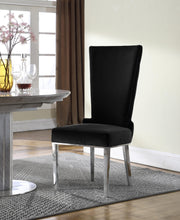 Load image into Gallery viewer, Serafina Black Velvet Dining Chair