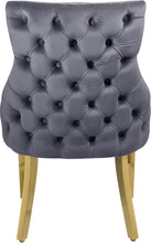 Load image into Gallery viewer, Tuft Grey Velvet Dining Chair