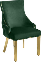 Load image into Gallery viewer, Tuft Green Velvet Dining Chair