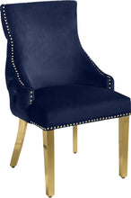 Load image into Gallery viewer, Tuft Navy Velvet Dining Chair