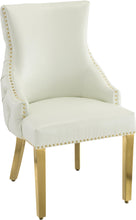 Load image into Gallery viewer, Tuft White Faux Leather Dining Chair