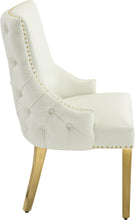 Load image into Gallery viewer, Tuft White Faux Leather Dining Chair