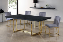 Load image into Gallery viewer, Heidi Grey Velvet Dining Chair