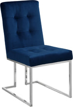 Load image into Gallery viewer, Alexis Navy Velvet Dining Chair