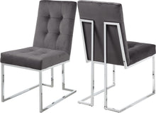 Load image into Gallery viewer, Alexis Grey Velvet Dining Chair