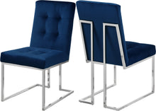 Load image into Gallery viewer, Alexis Navy Velvet Dining Chair