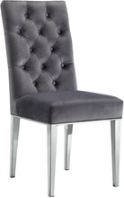 Load image into Gallery viewer, Juno Grey Velvet Dining Chair