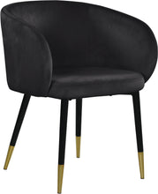 Load image into Gallery viewer, Louise Black Velvet Dining Chair