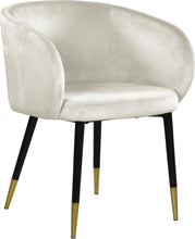 Load image into Gallery viewer, Louise Cream Velvet Dining Chair