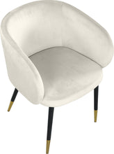 Load image into Gallery viewer, Louise Cream Velvet Dining Chair