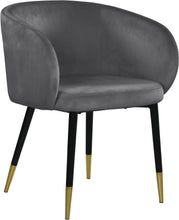 Load image into Gallery viewer, Louise Grey Velvet Dining Chair