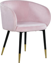 Load image into Gallery viewer, Louise Pink Velvet Dining Chair
