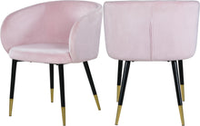 Load image into Gallery viewer, Louise Pink Velvet Dining Chair