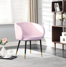 Load image into Gallery viewer, Louise Pink Velvet Dining Chair