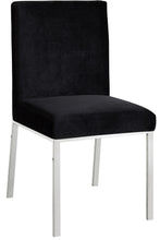 Load image into Gallery viewer, Opal Black Velvet Dining Chair