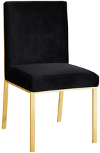 Load image into Gallery viewer, Opal Black Velvet Dining Chair