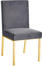 Load image into Gallery viewer, Opal Grey Velvet Dining Chair